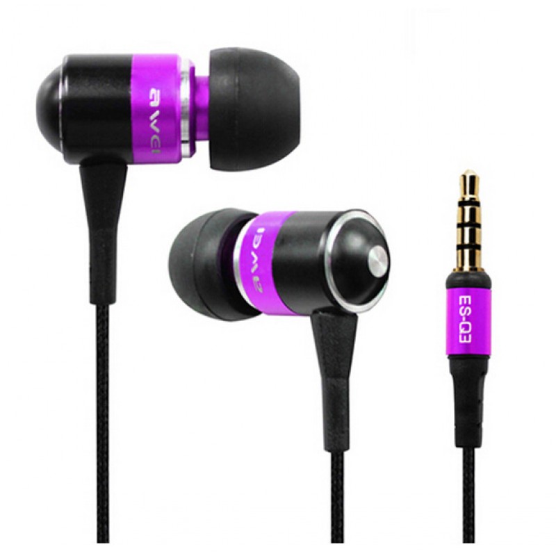 Навушники Awei ES-Q3 Purple