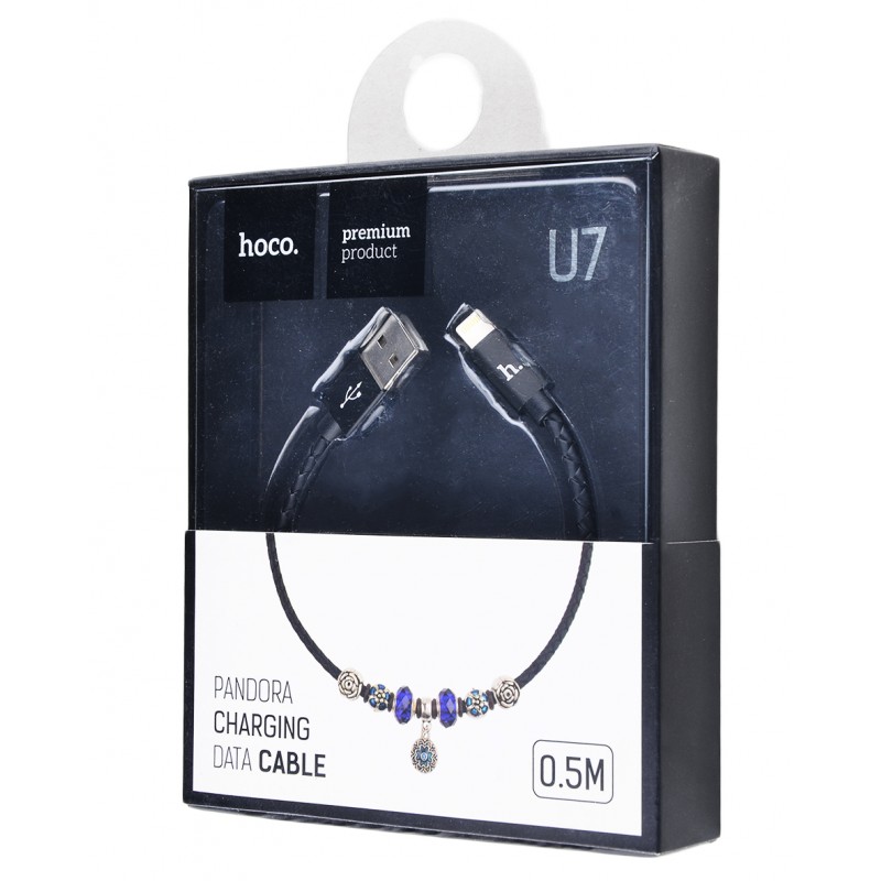 USB кабель Hoco U7 Pandora 0.5m Lightning black