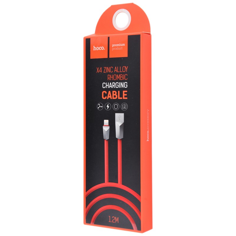 Usb cable Hoco X4 Lightning 1,2m Red