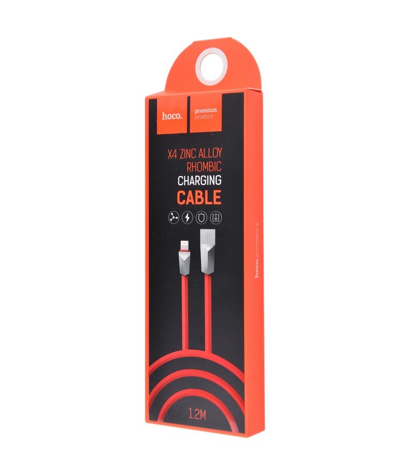 Usb cable Hoco X4 Lightning 1,2m Red