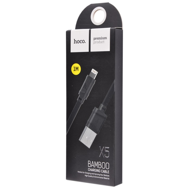 Usb cable Hoco X5 Bamboo Lightning 1m black