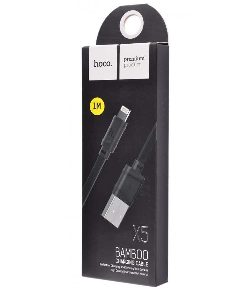 Usb cable Hoco X5 Bamboo Lightning 1m black