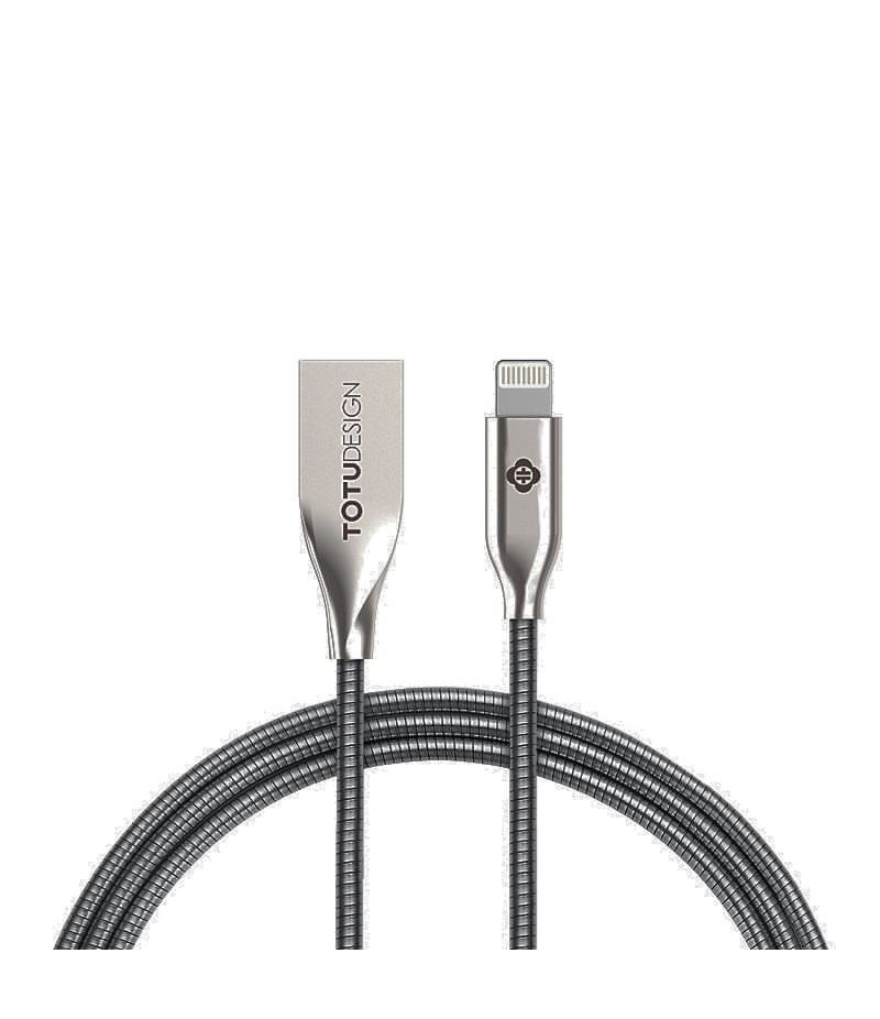 USB кабель Totu Steel Rope Lightning 1m Silver
