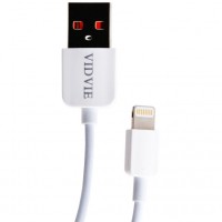 USB кабель Vidvie Lightning 1m White