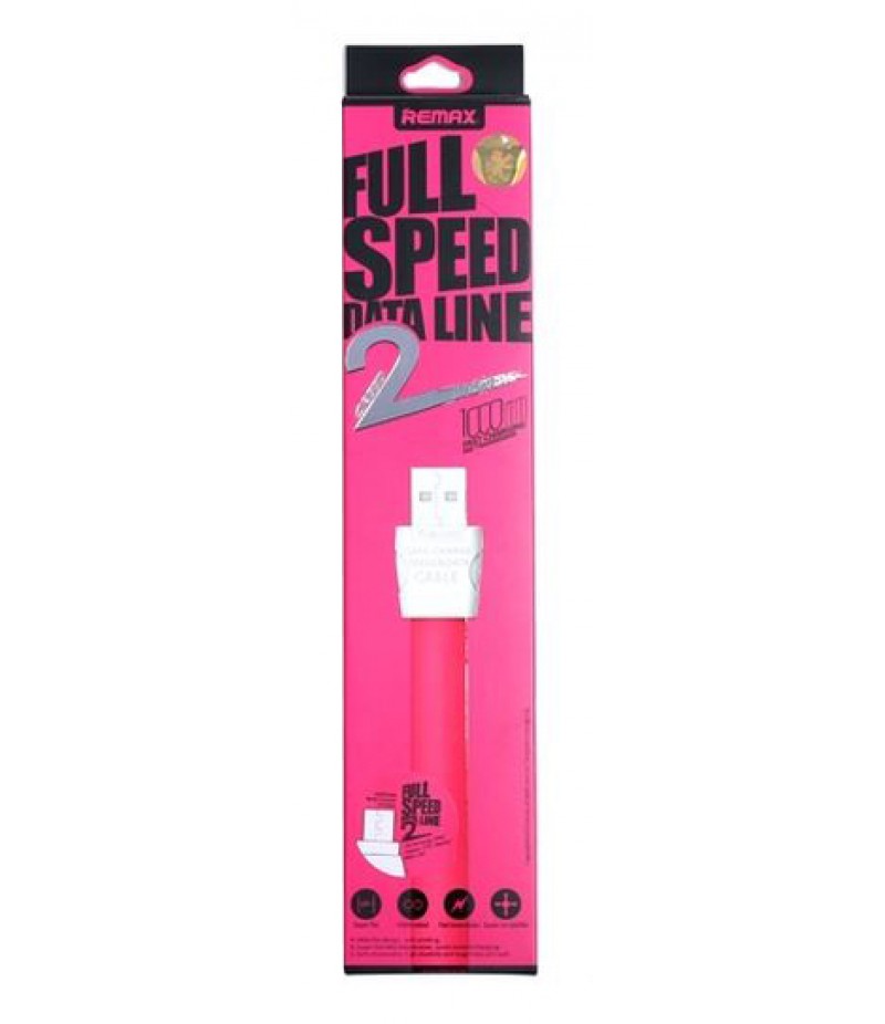 USB кабель Remax RC-011i Full Speed 2 microUSB 1m Pink