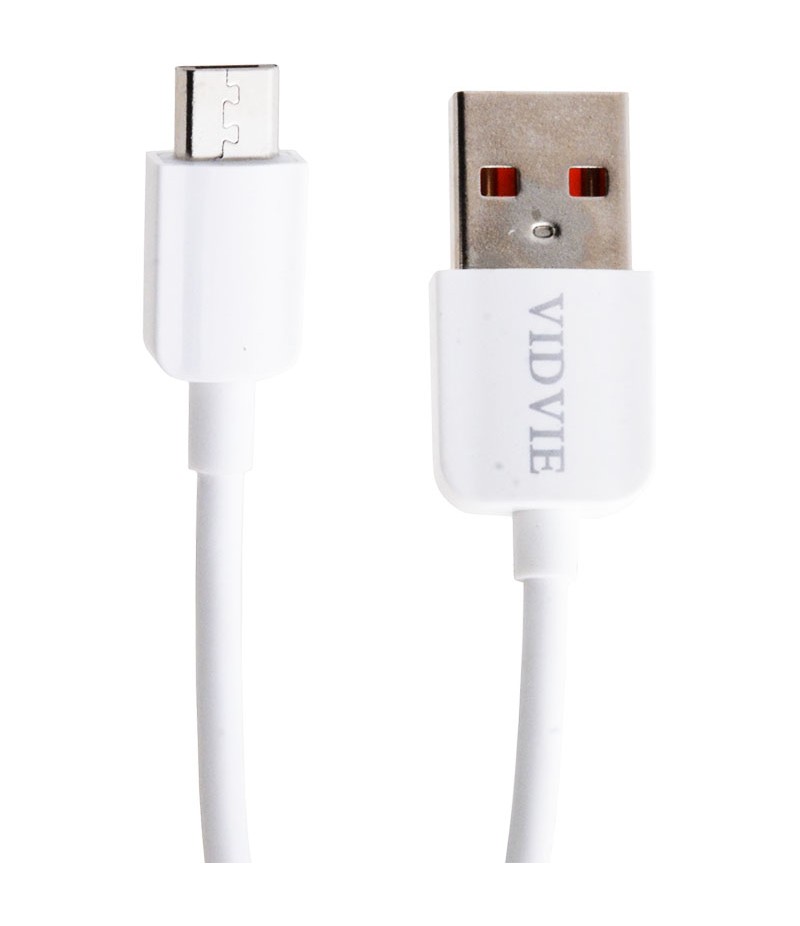 USB кабель Vidvie microUSB 1m White