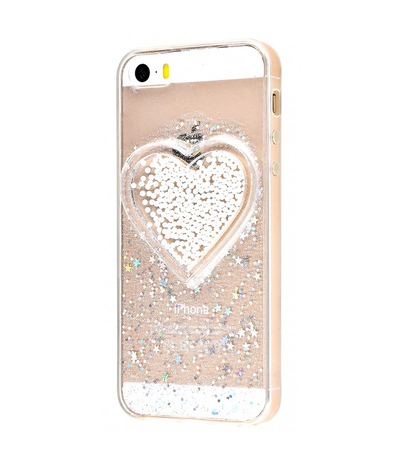 Накладка Diamonds Hearts New iPhone 5 white