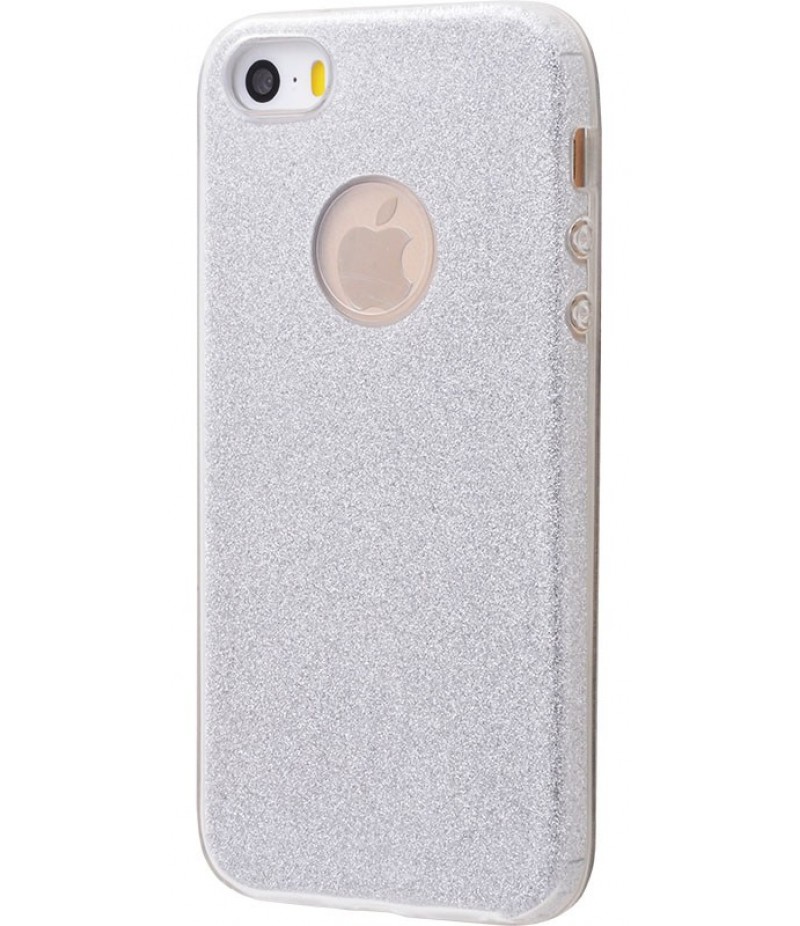 Ударопрочный чехол Shining Glitter iPhone 5 silver