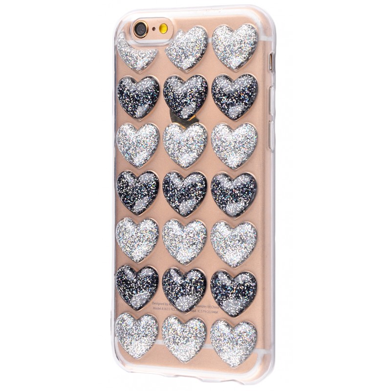 Confetti Heart (TPU) iPhone 6/6s Black