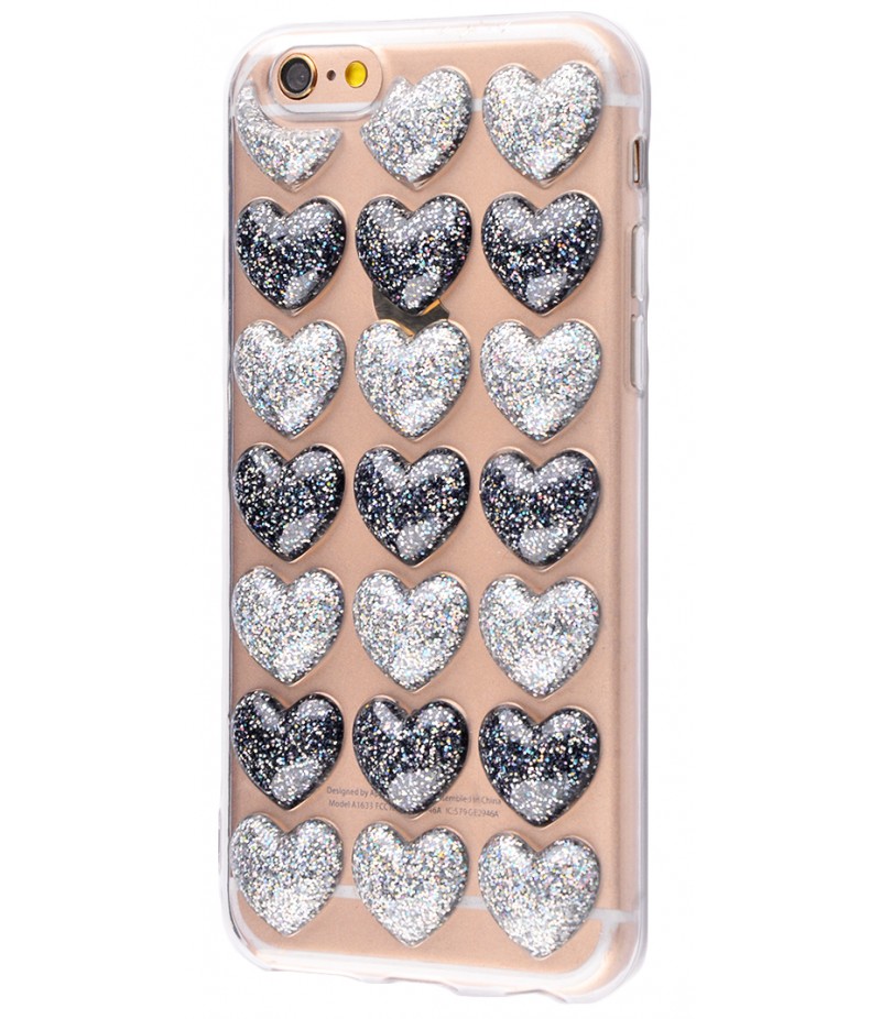 Confetti Heart (TPU) iPhone 6/6s Black