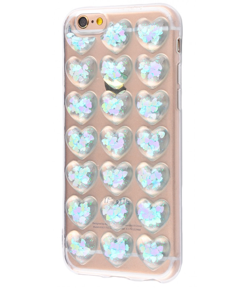 Confetti Heart (TPU) iPhone 6/6s Blue