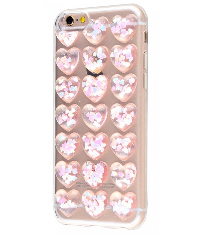 Confetti Heart (TPU) iPhone 6/6s Pink