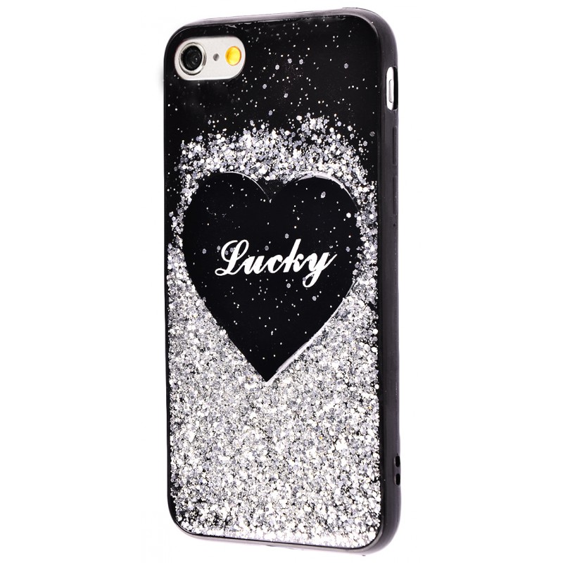 Diamond Hearts Lucky (TPU) iPhone 6/6s Black