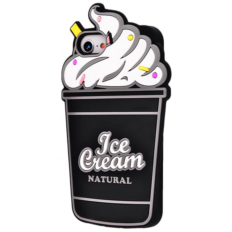 3D чохол ICE Cream Natural iPhone 6/6s/7/8 Black