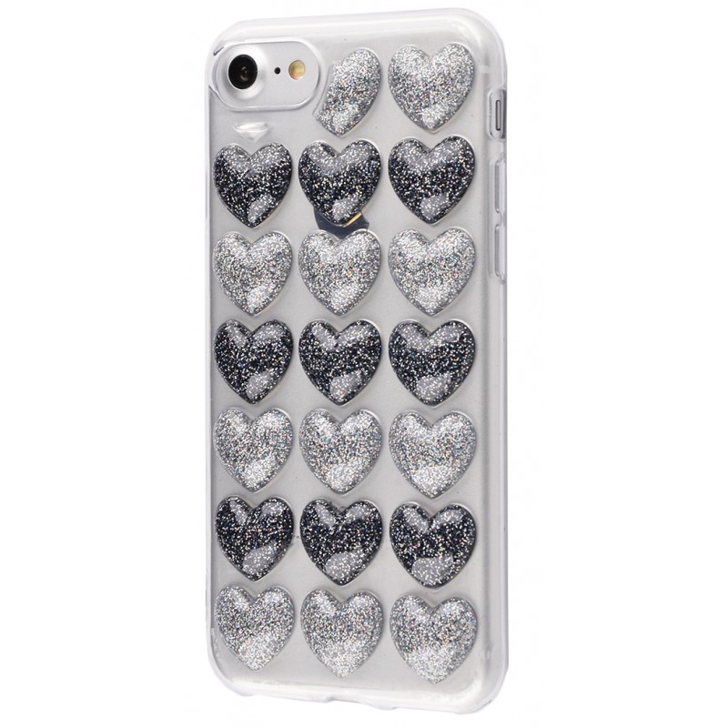 Confetti Heart (TPU) iPhone 7/8 Black