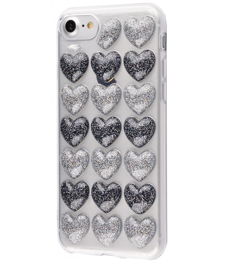 Confetti Heart (TPU) iPhone 7/8 Black