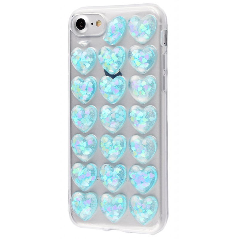 Confetti Heart (TPU) iPhone 7/8 Blue