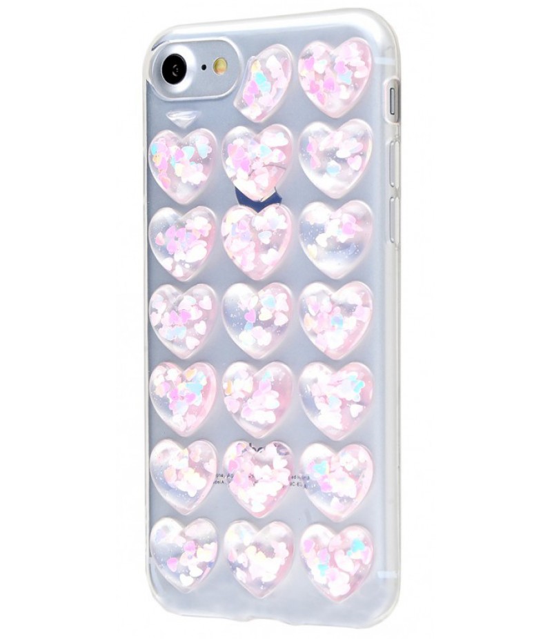 Confetti Heart (TPU) iPhone 7/8 Pink