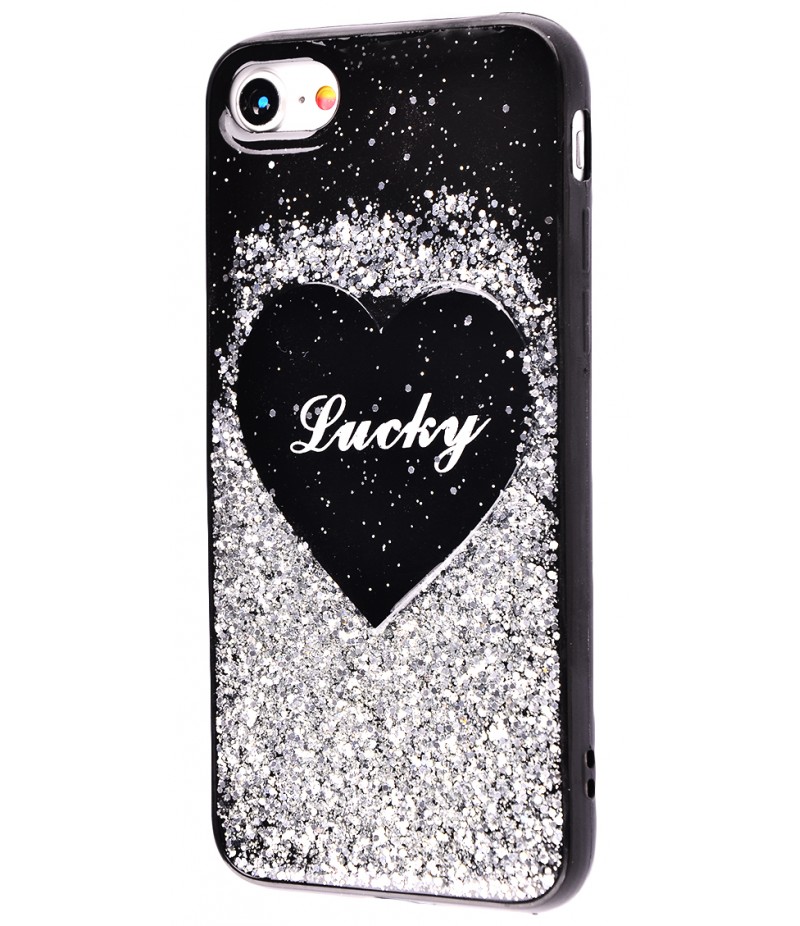 Diamond Hearts Lucky (TPU) iPhone 7/8 Black