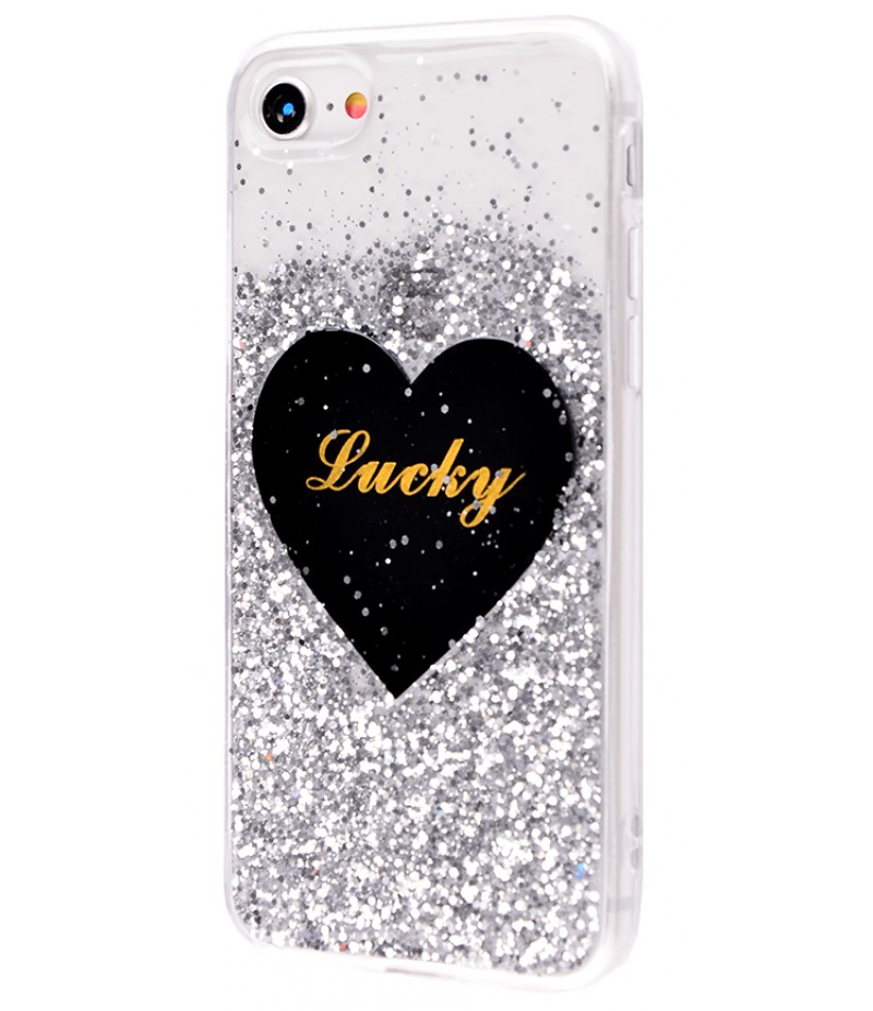 Diamond Hearts Lucky (TPU) iPhone 7/8 White