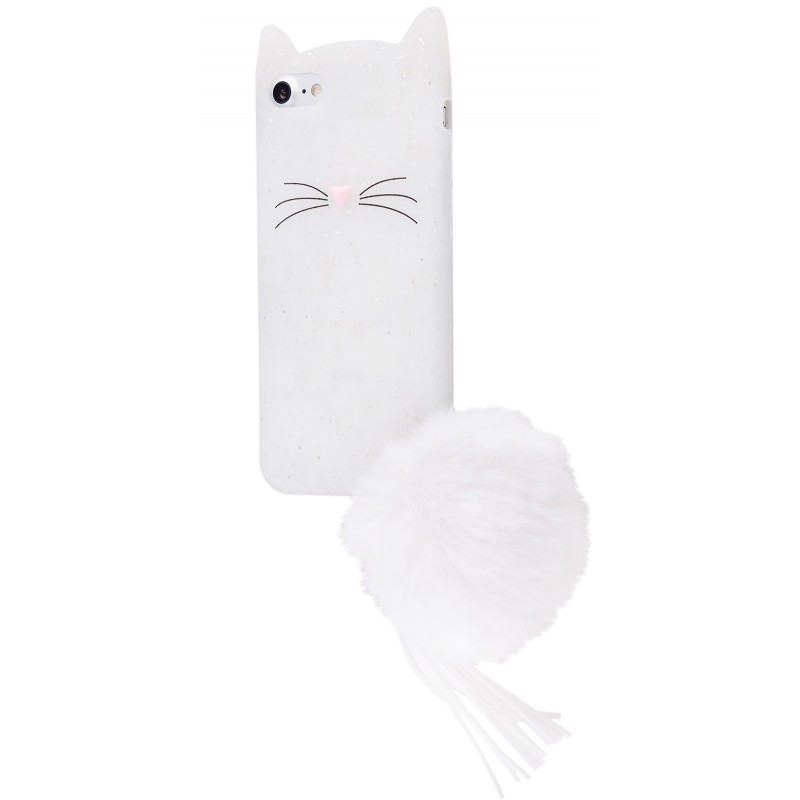 3D чехол Cat Pompon iPhone 7/8 White