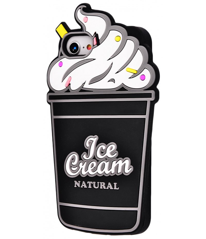 3D чохол ICE Cream Natural iPhone 6/6s/7/8 Black