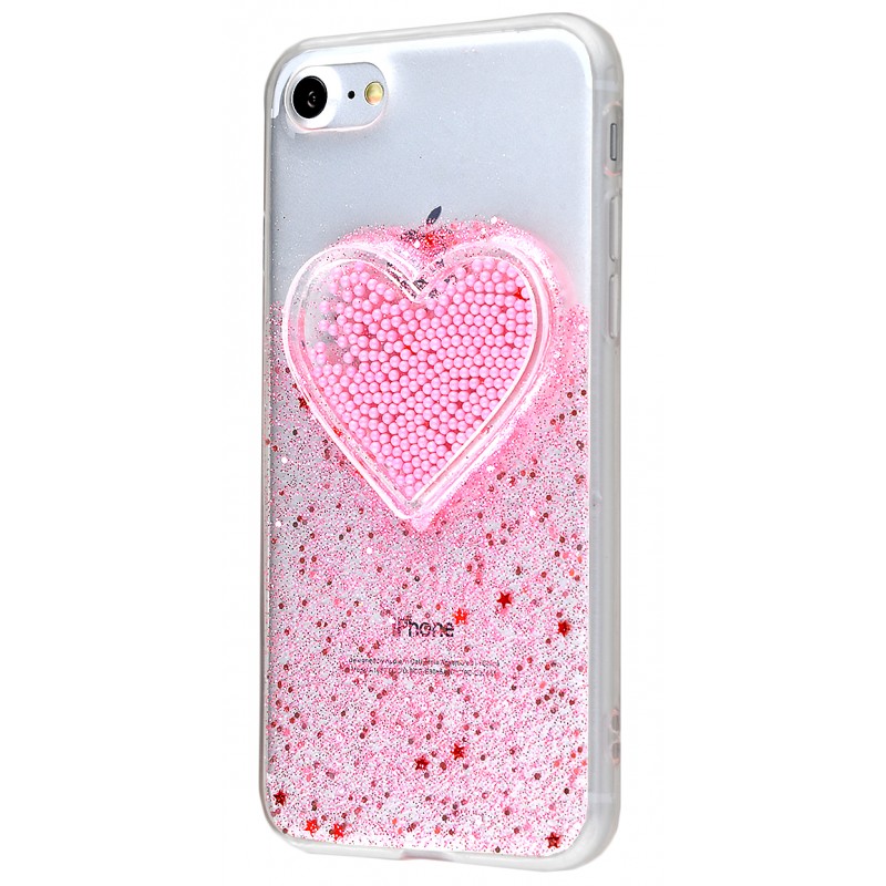 Накладка Diamonds Hearts New iPhone 7/8 pink