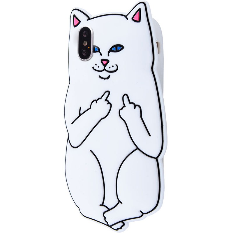 3D чохол Cat Fakk RIPNDIP iPhone X White