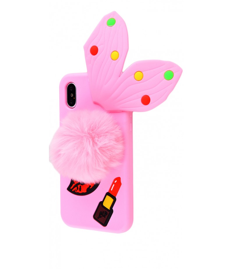 3D чехол Fancy Bunny iPhone X Pink