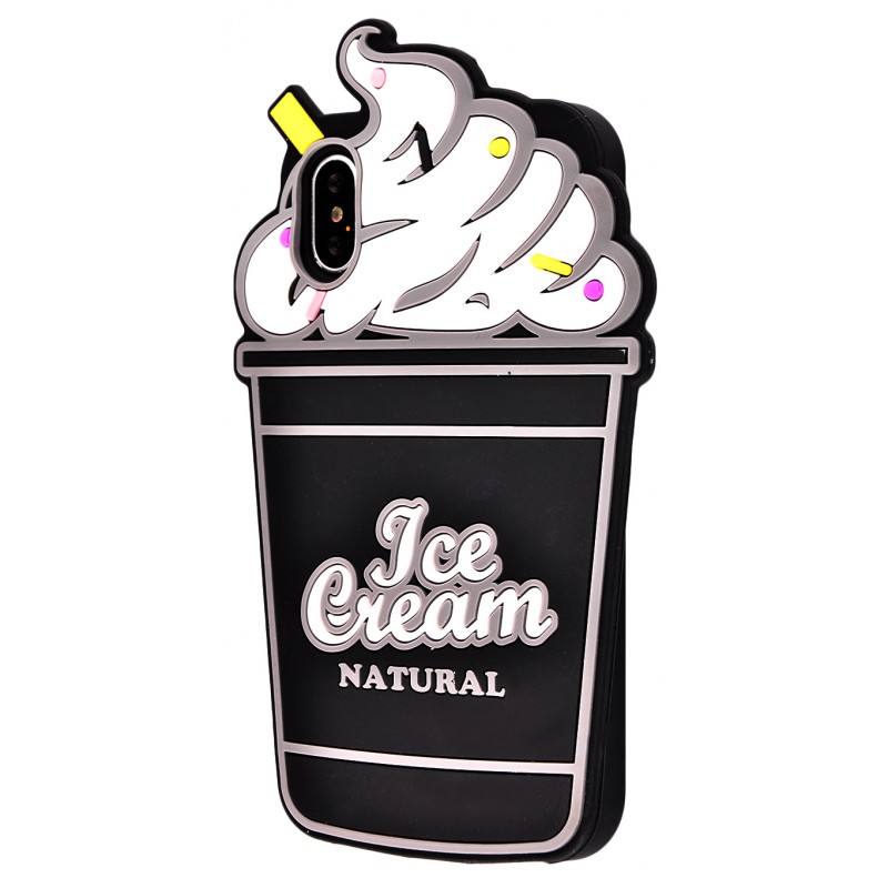 3D чехол ICE Cream Natural iPhone X Black