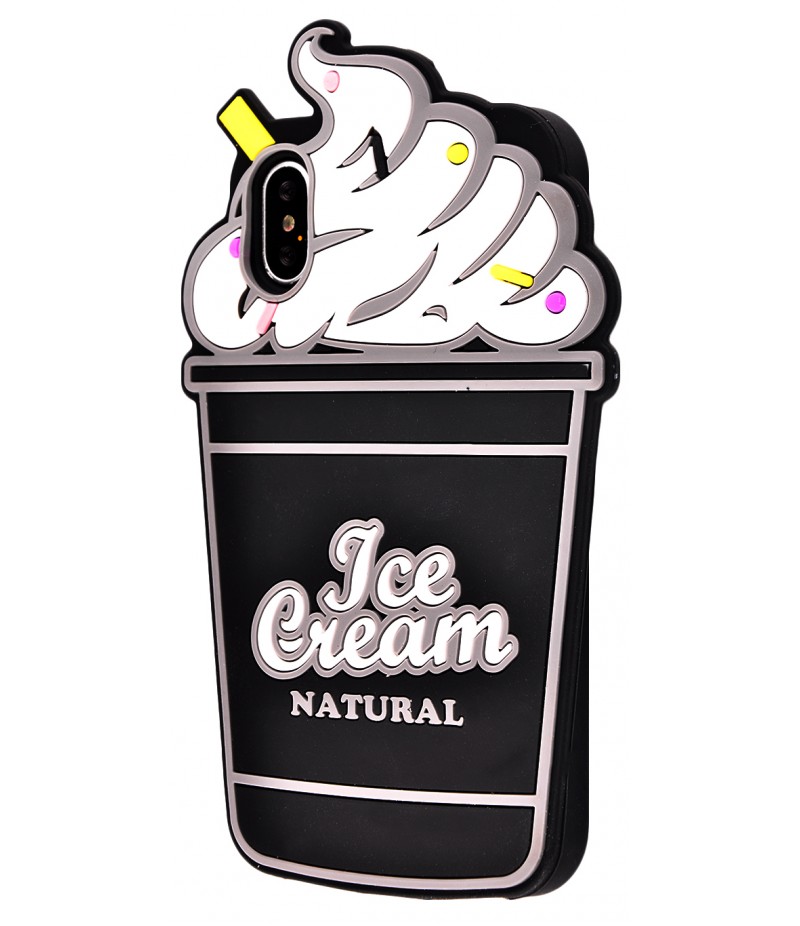3D чехол ICE Cream Natural iPhone X Black