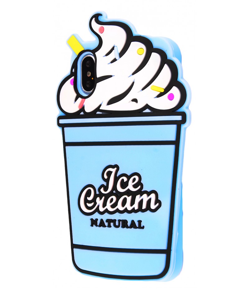 3D чехол ICE Cream Natural iPhone X Blue