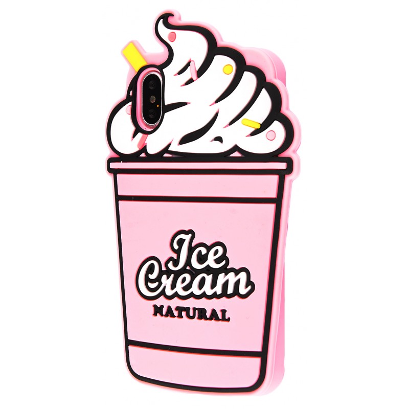 3D чехол ICE Cream Natural iPhone X Pink