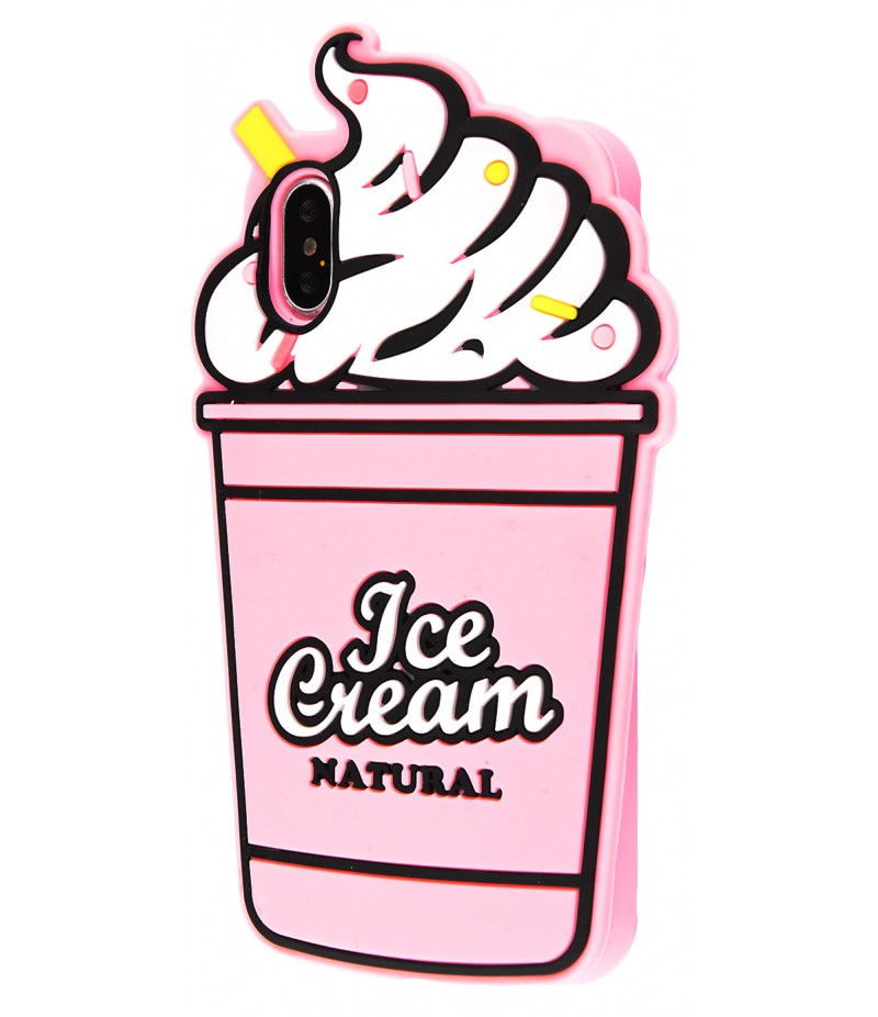 3D чохол ICE Cream Natural iPhone X Pink