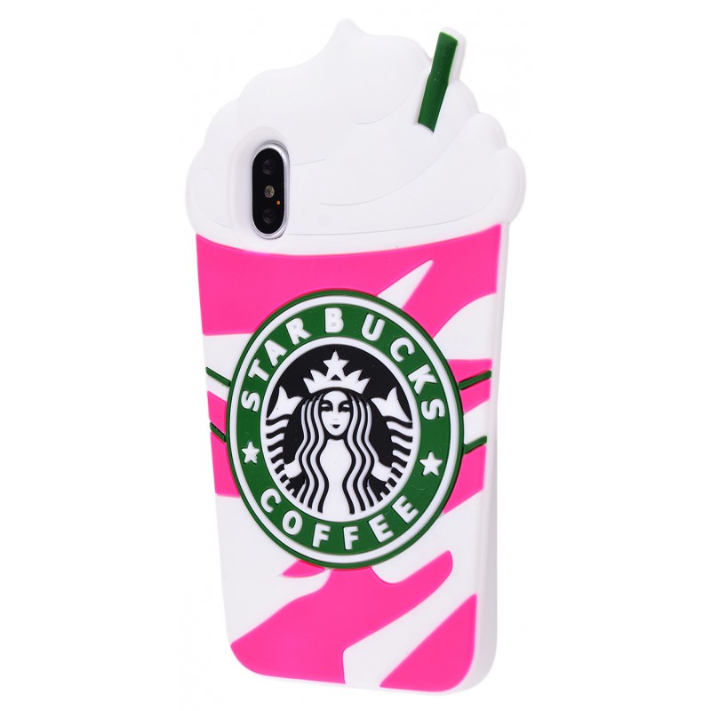 3D чохол Starbuks iPhone X Pink