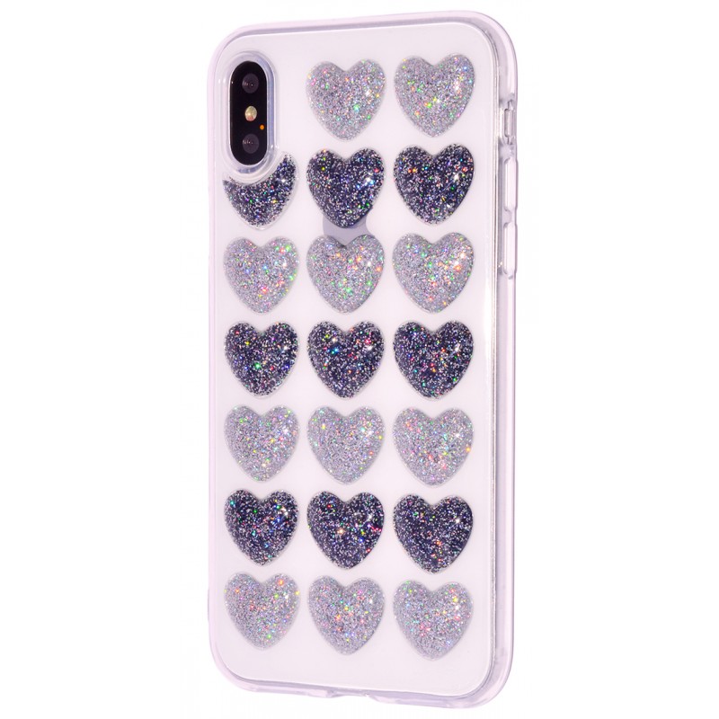 Confetti Heart (TPU) iPhone X Black