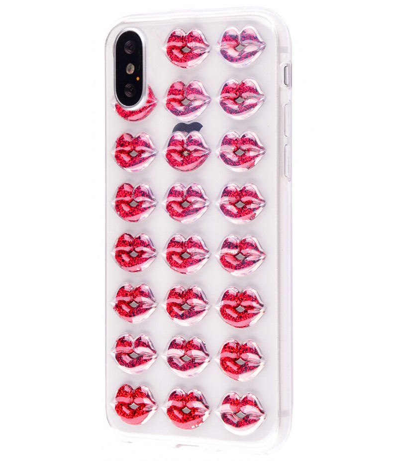 Confetti Kiss (TPU) iPhone X Red