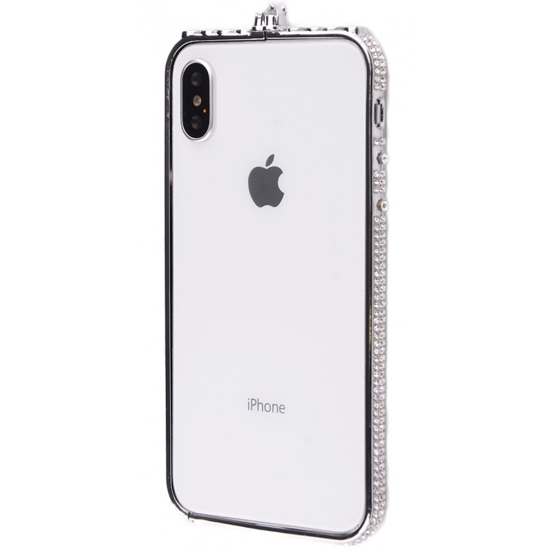 Бампер Crystal Swarovski iPhone X Silver_Silver