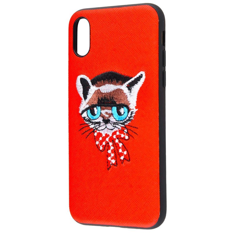 Embroider Animals Leather iPhone X 01