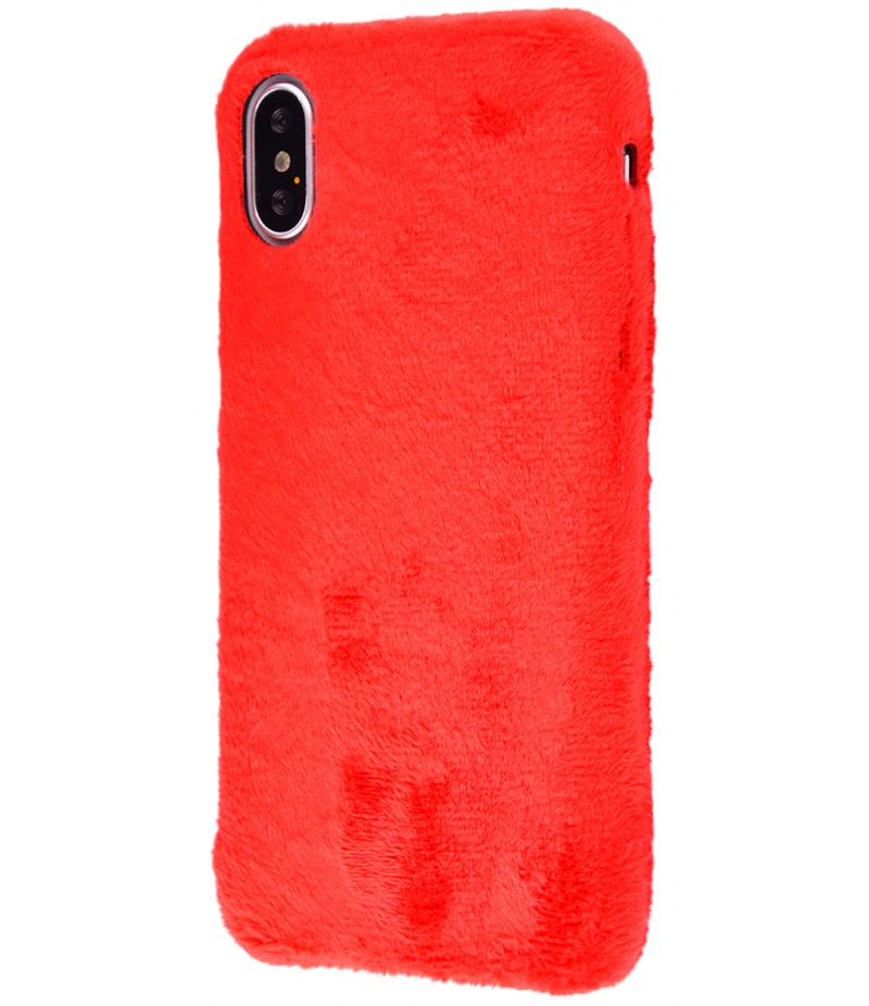 Накладка Fluffy iPhone X Red