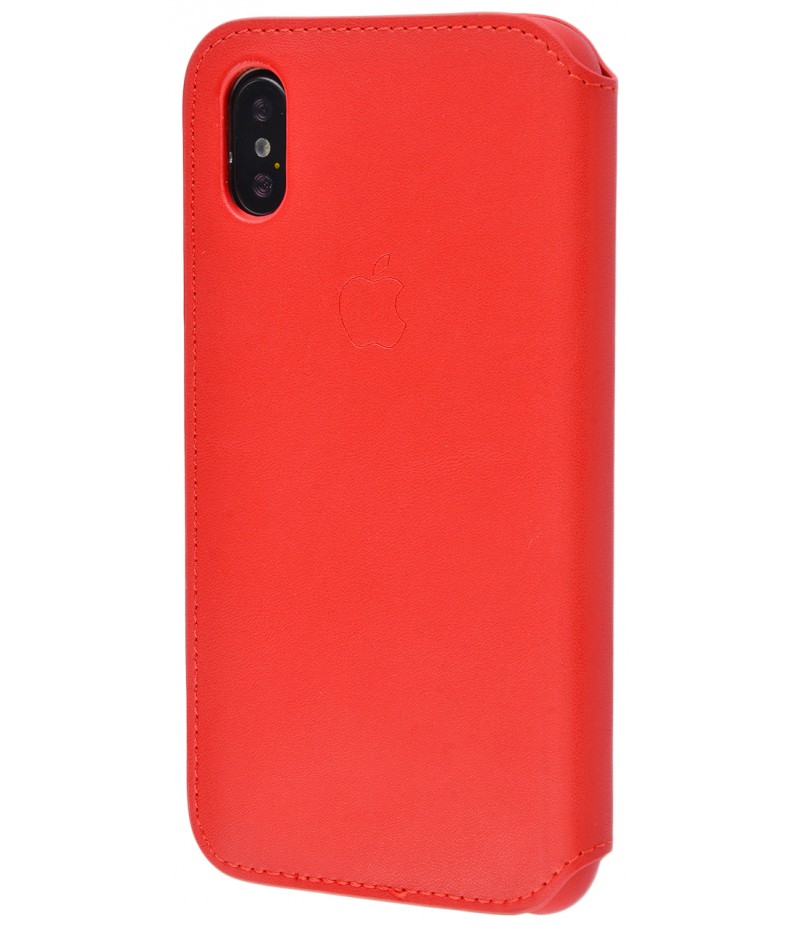 Leather Folio iPhone X Red