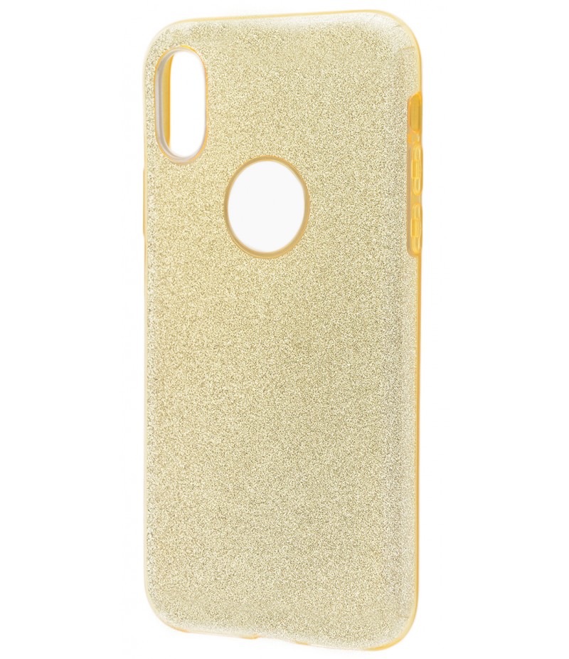 Ударопрочный чехол Shining Glitter iPhone X gold