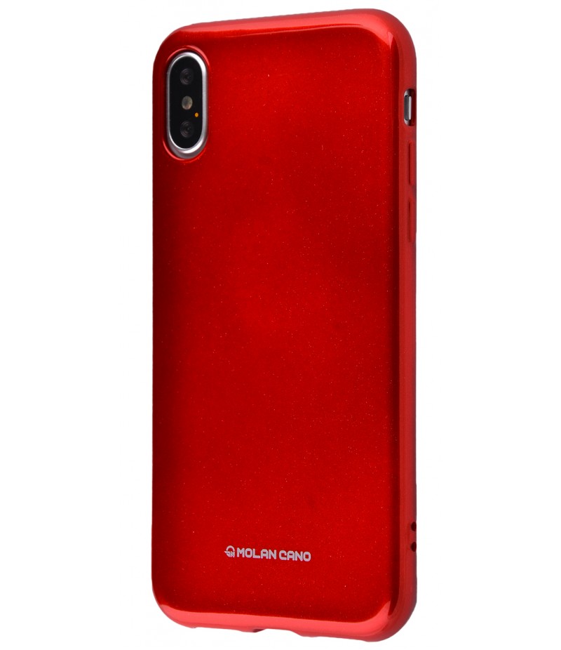 Molan Cano Glossy Jelly Case iPhone X Bordo