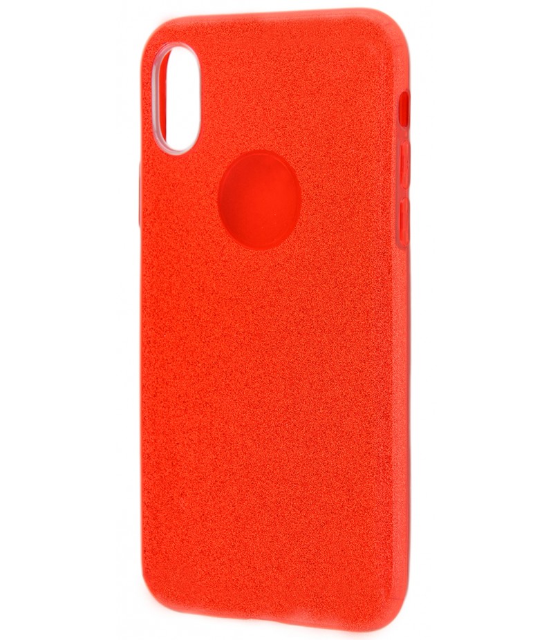 Ударопрочный чехол Shining Glitter iPhone X red