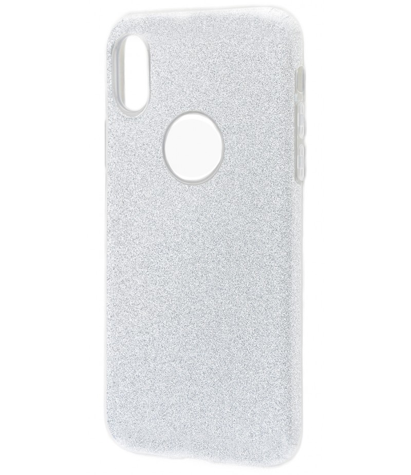 Ударопрочный чехол Shining Glitter iPhone X silver