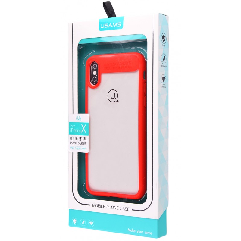 Usams Mant Series (TPU+PC) iPhone X Red