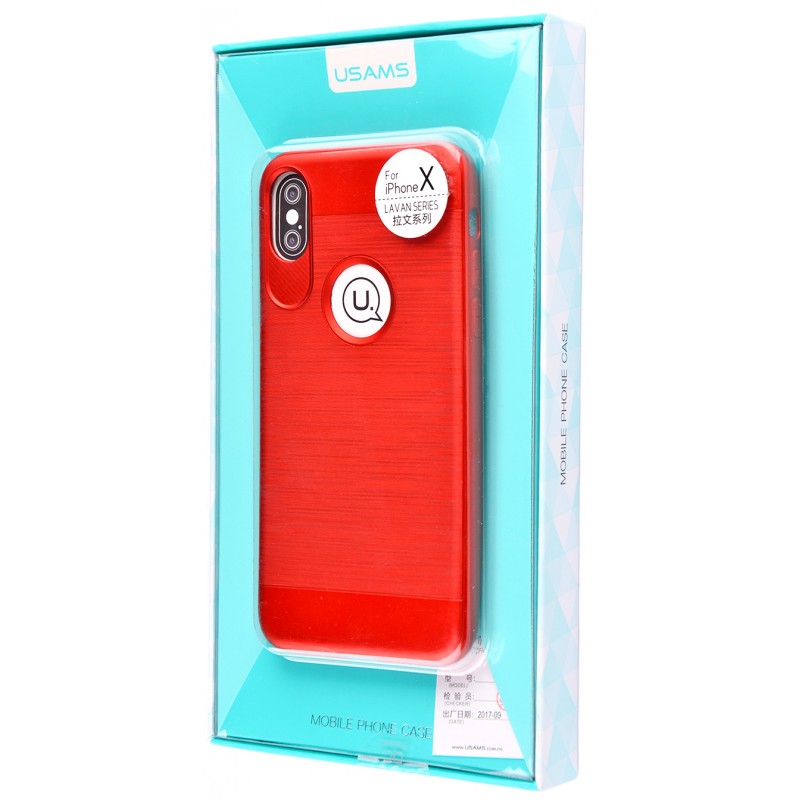 Usams Lavan Series (TPU) iPhone X Red