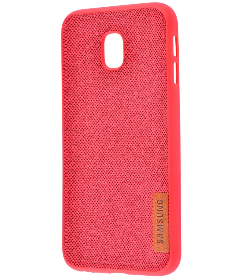 Label Case Textile Samsung Galaxy J7 2017 (J730F) Red