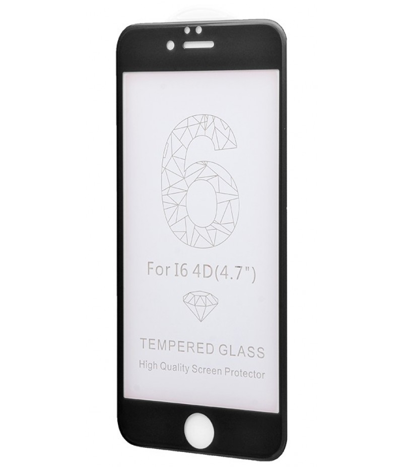 Защитное 4D стекло Full Screen 360 для iPhone 6 Black 