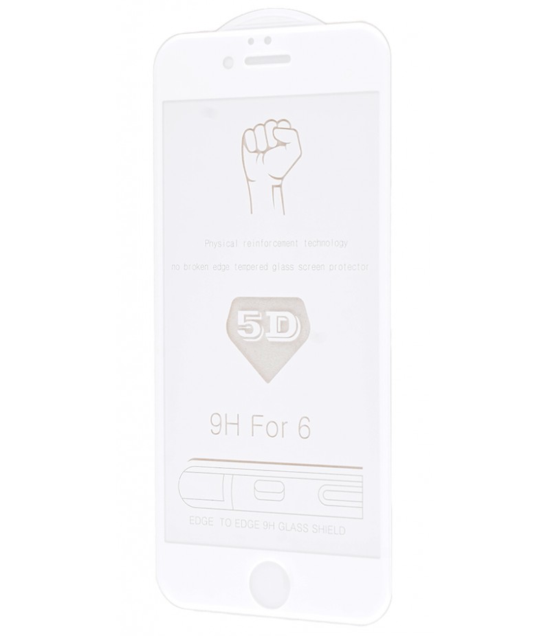 Защитное 5D стекло Full Screen 360 для iPhone 6 White 